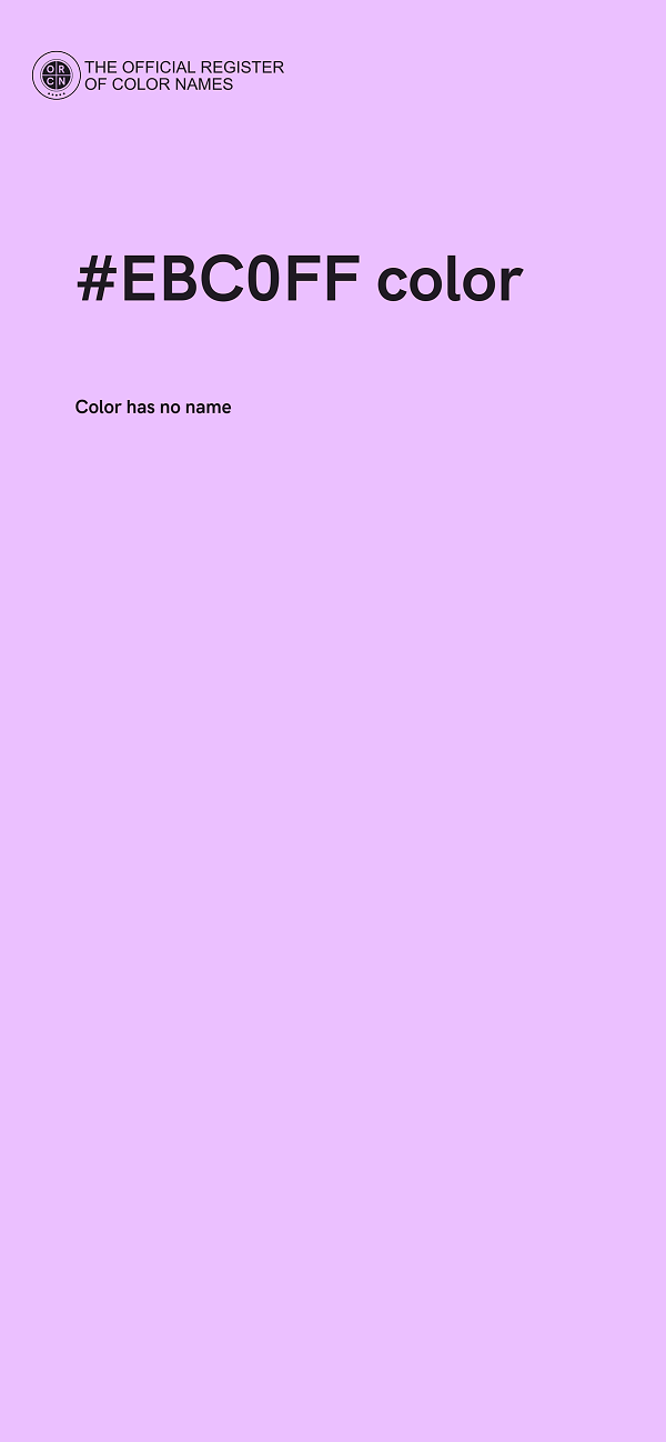 #EBC0FF color image