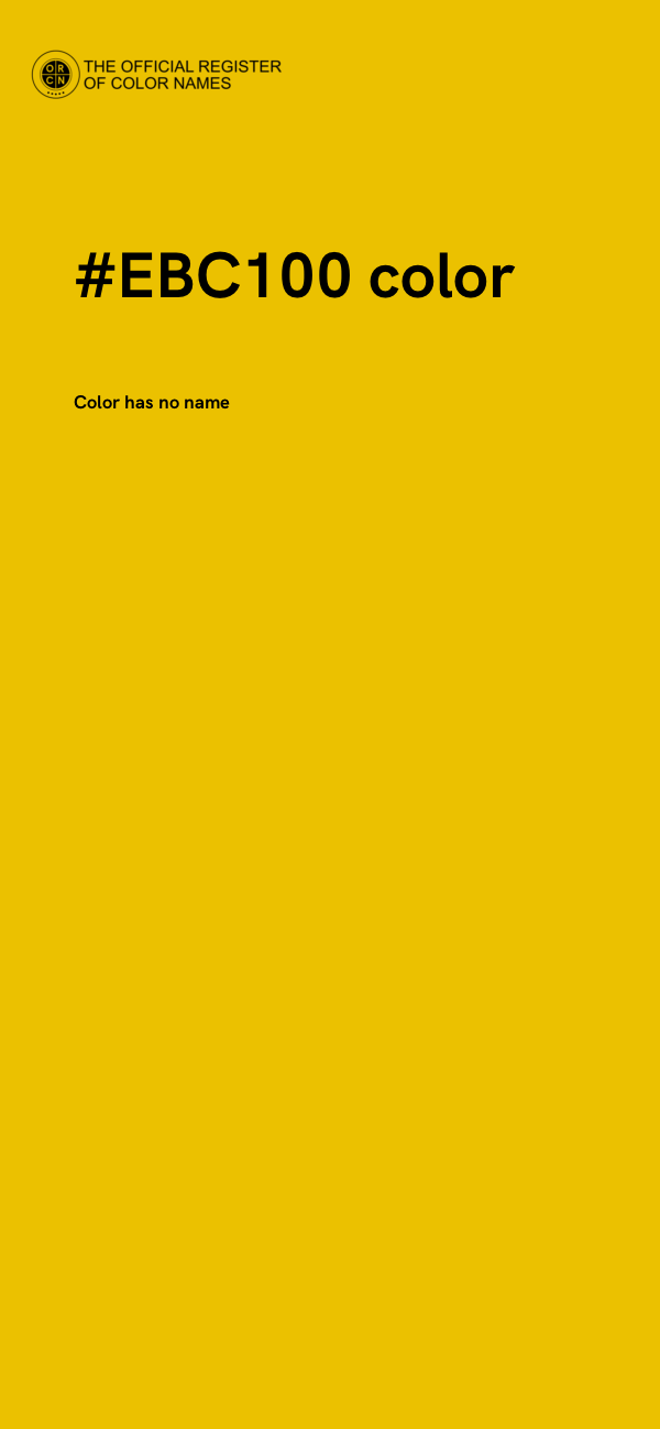 #EBC100 color image