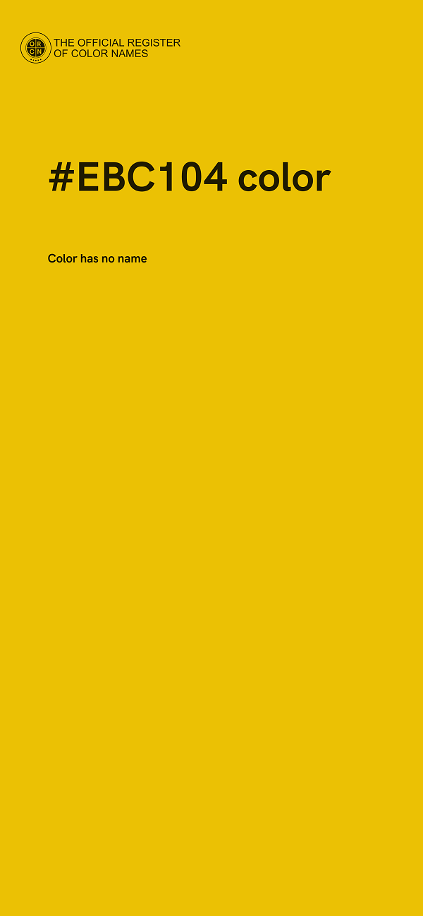 #EBC104 color image