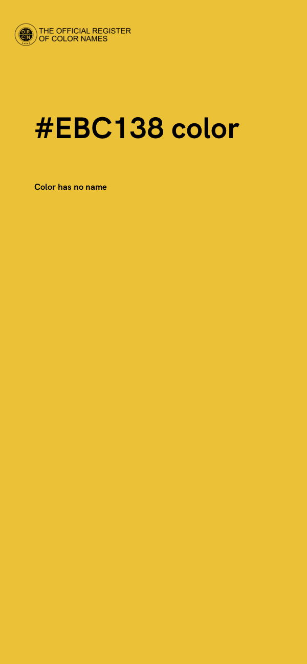 #EBC138 color image