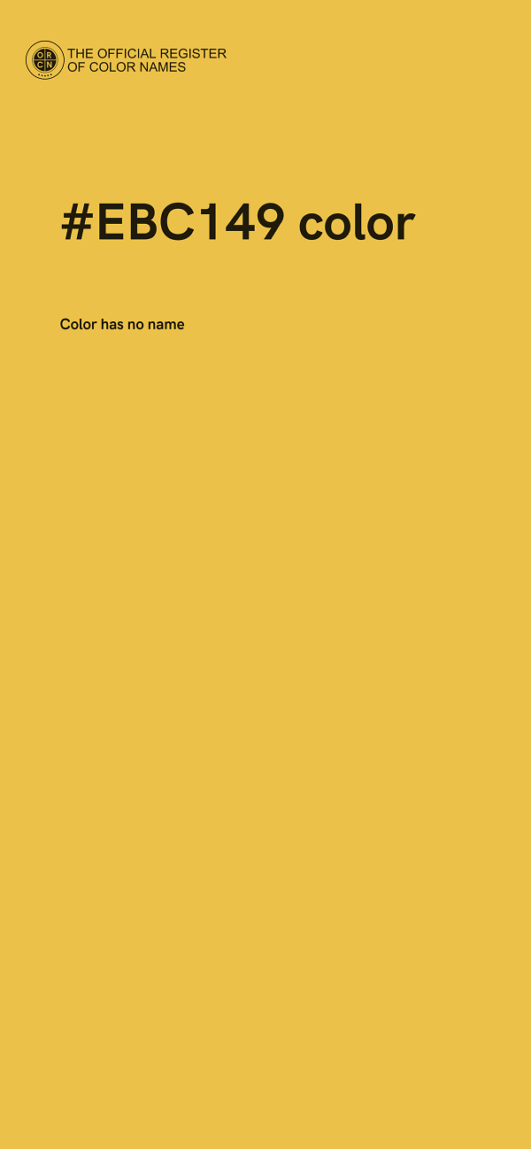 #EBC149 color image