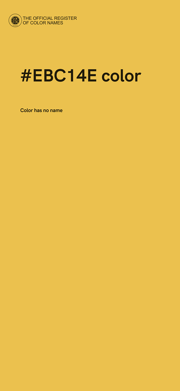 #EBC14E color image