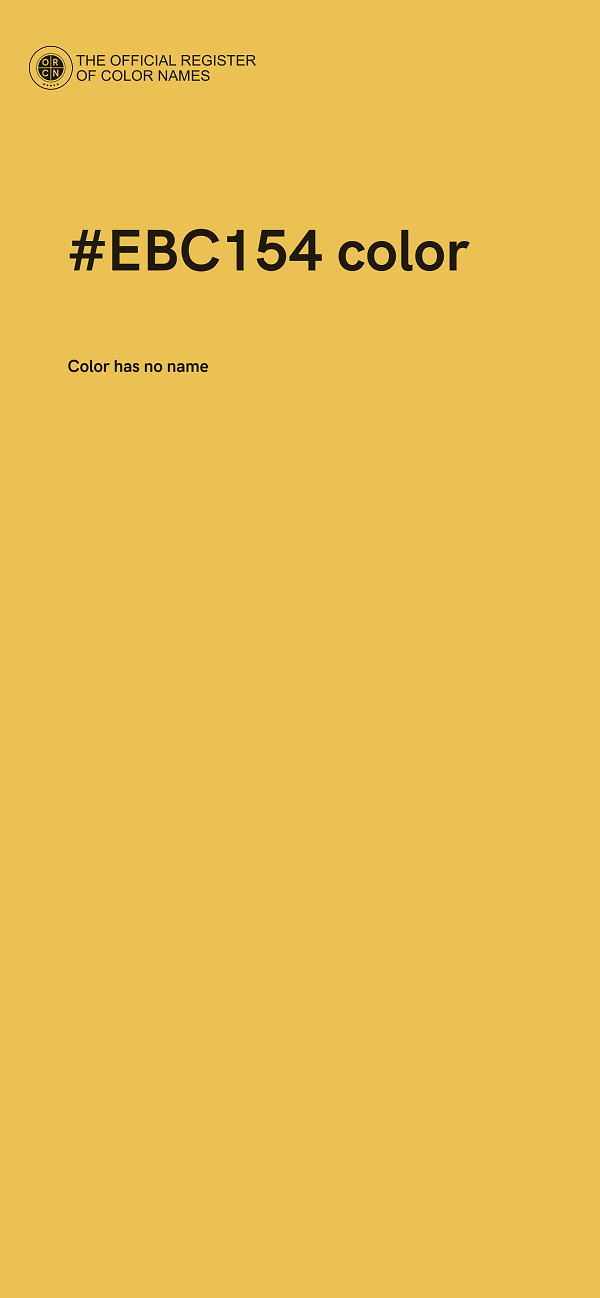#EBC154 color image