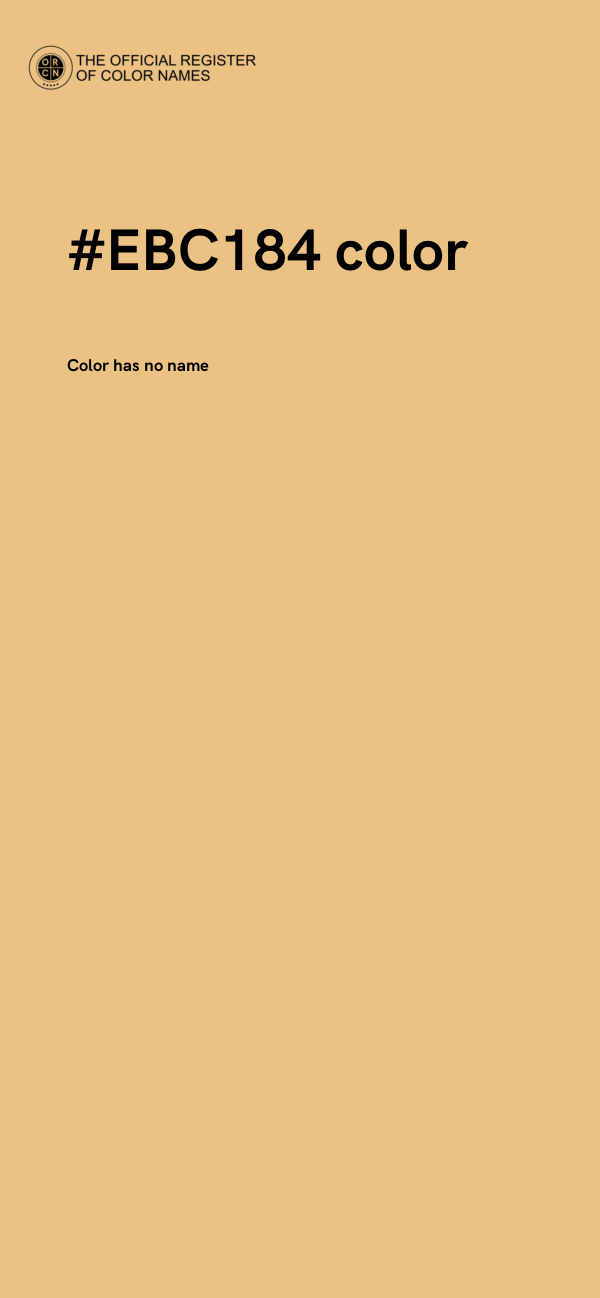 #EBC184 color image