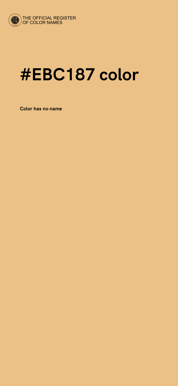 #EBC187 color image
