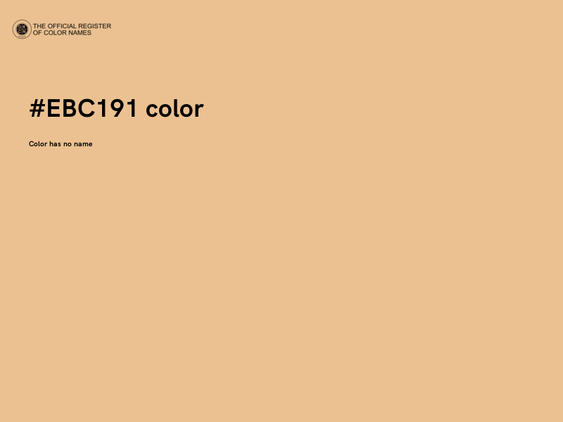 #EBC191 color image