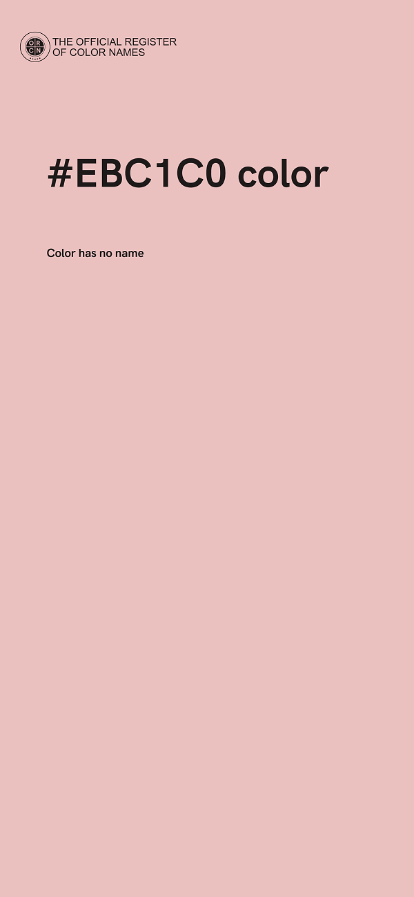 #EBC1C0 color image