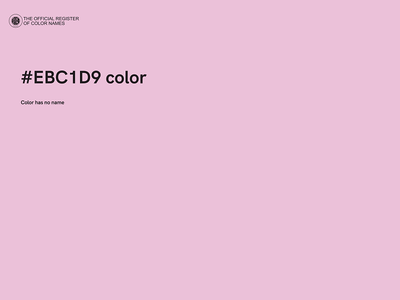 #EBC1D9 color image