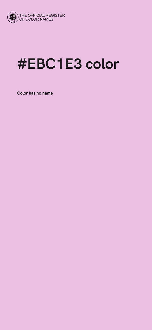#EBC1E3 color image