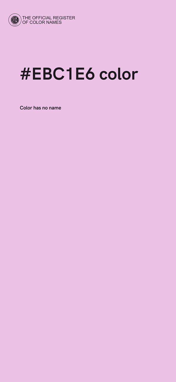 #EBC1E6 color image