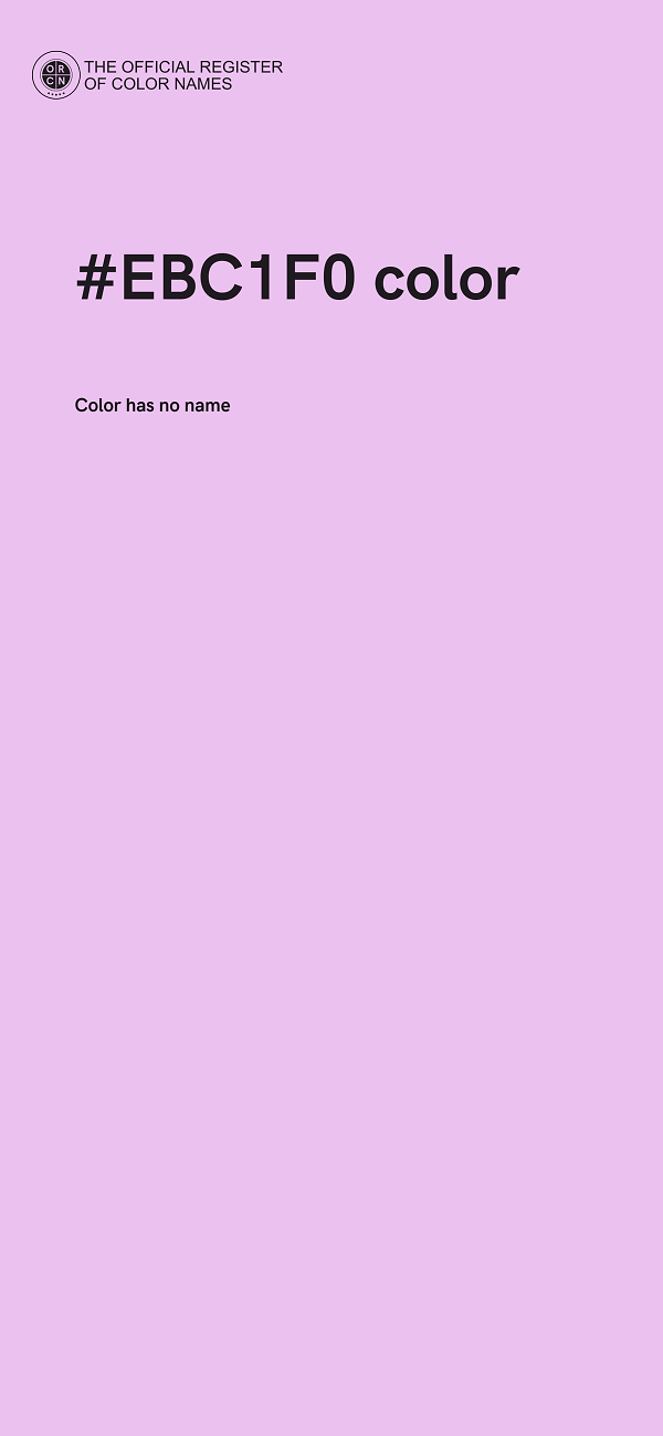 #EBC1F0 color image