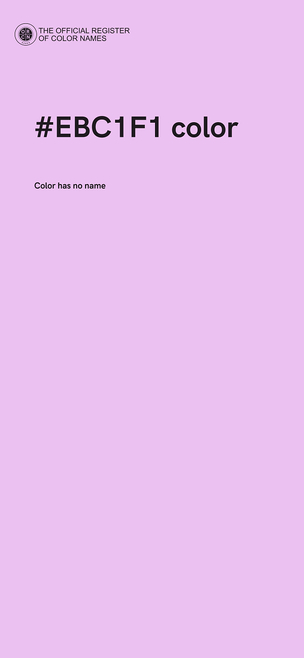 #EBC1F1 color image