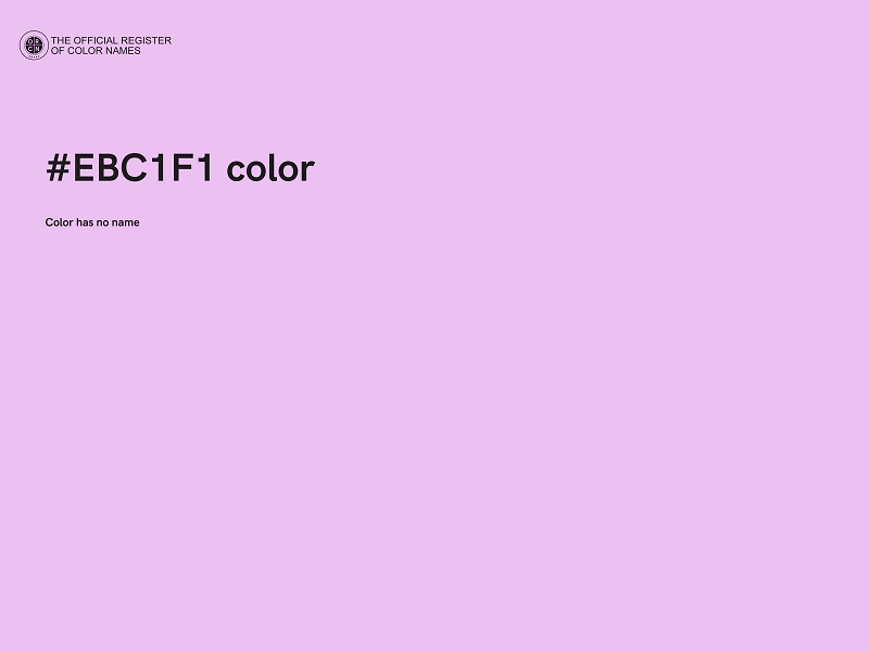 #EBC1F1 color image