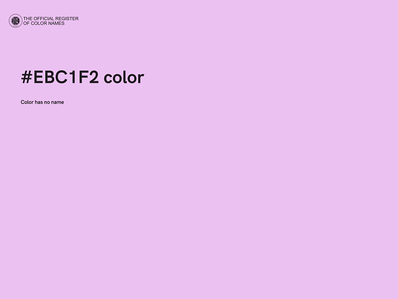 #EBC1F2 color image