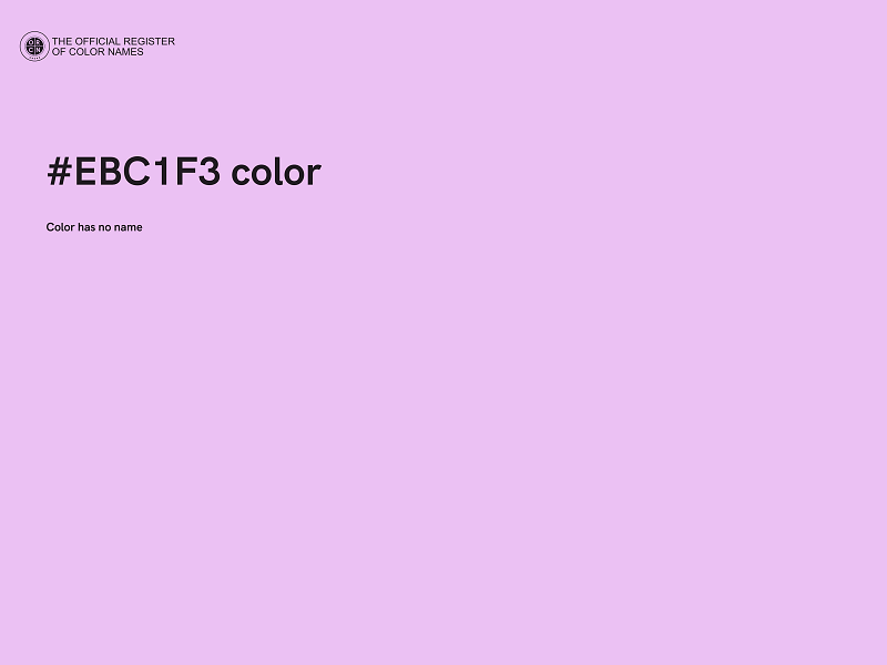 #EBC1F3 color image