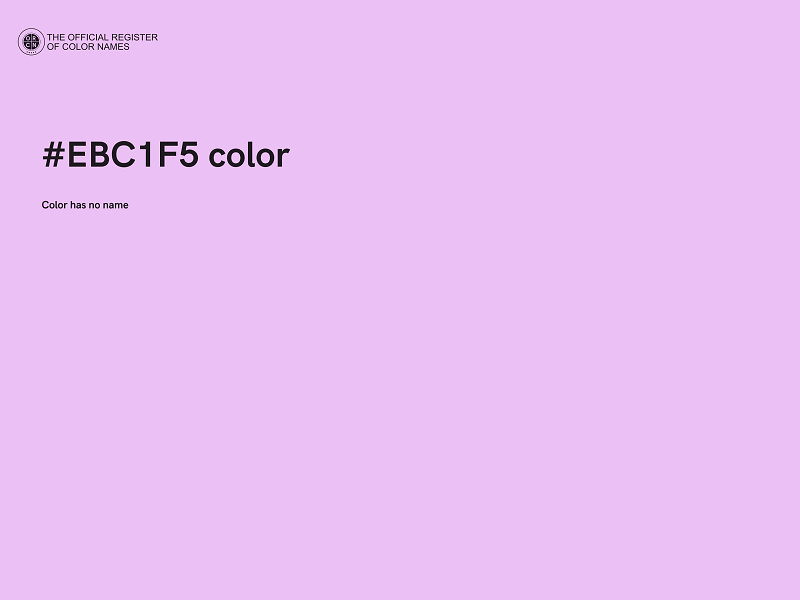 #EBC1F5 color image