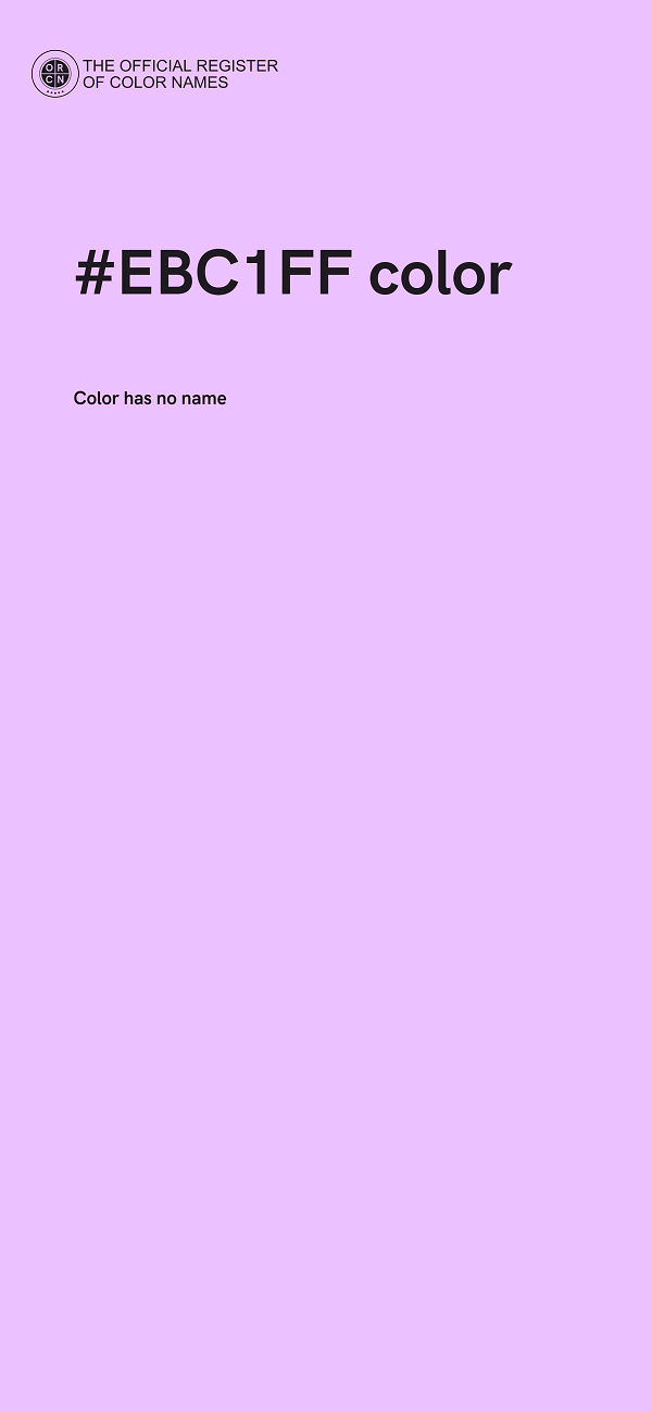 #EBC1FF color image
