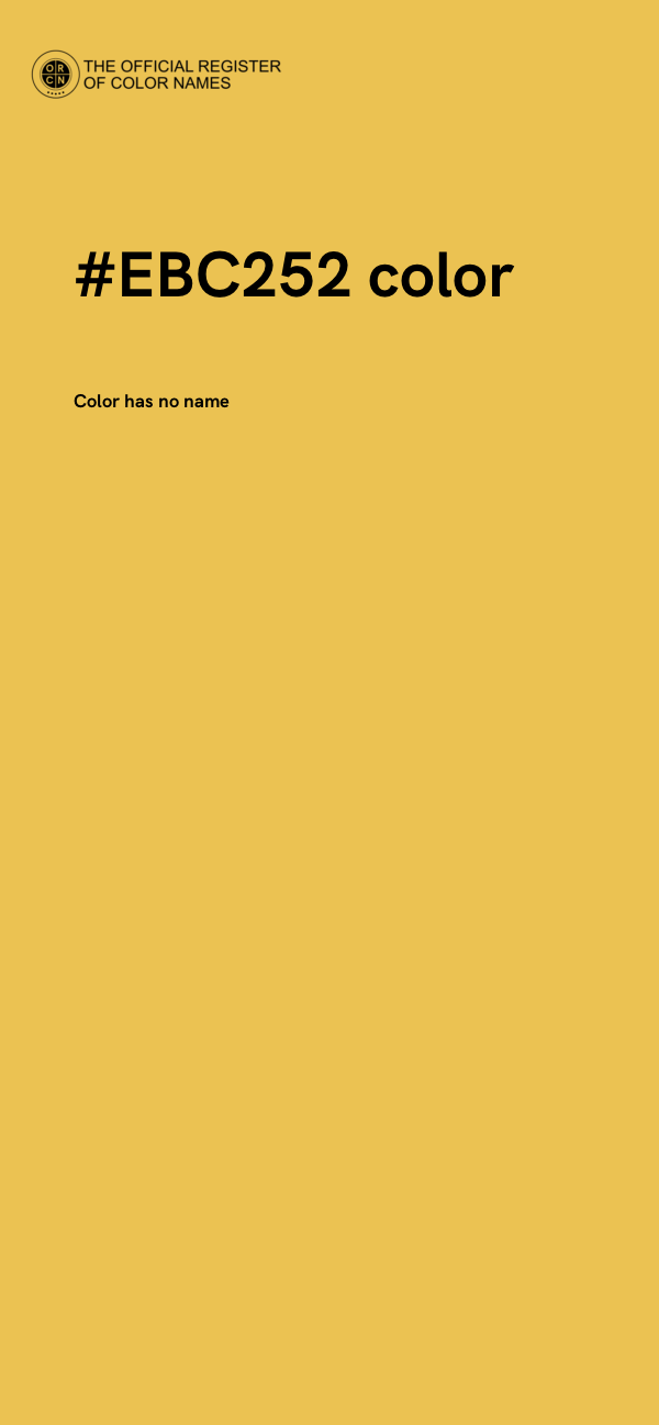 #EBC252 color image