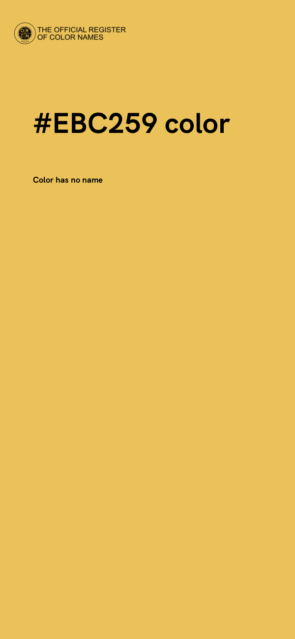 #EBC259 color image