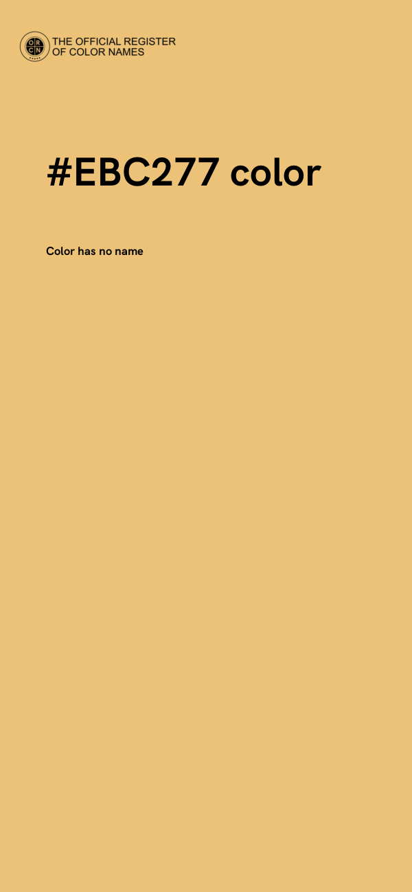 #EBC277 color image