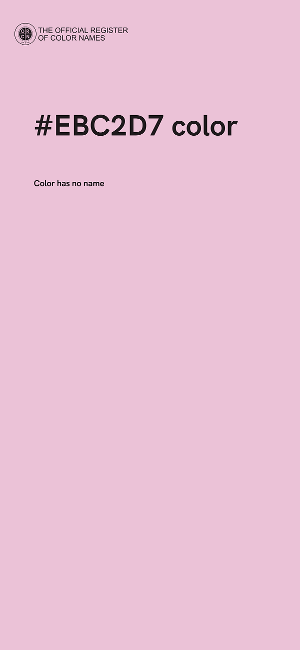 #EBC2D7 color image
