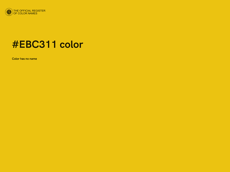 #EBC311 color image
