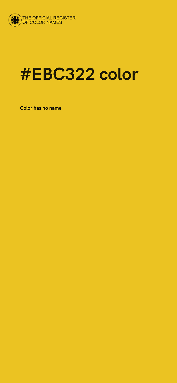 #EBC322 color image