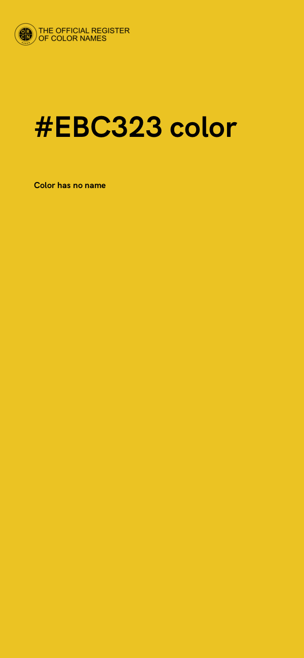 #EBC323 color image