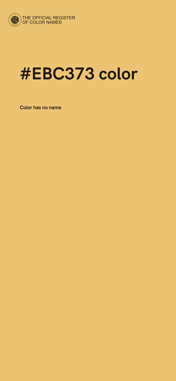 #EBC373 color image