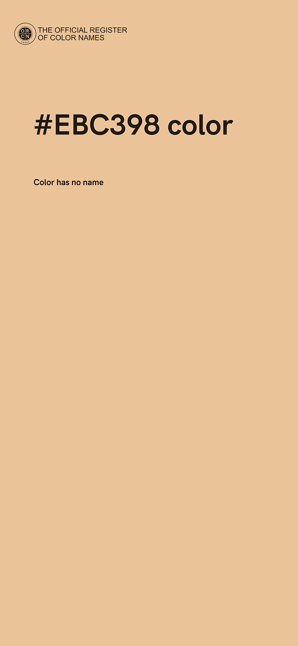 #EBC398 color image