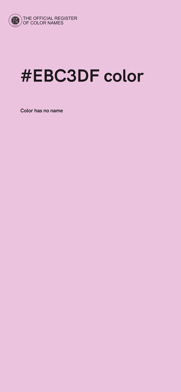 #EBC3DF color image