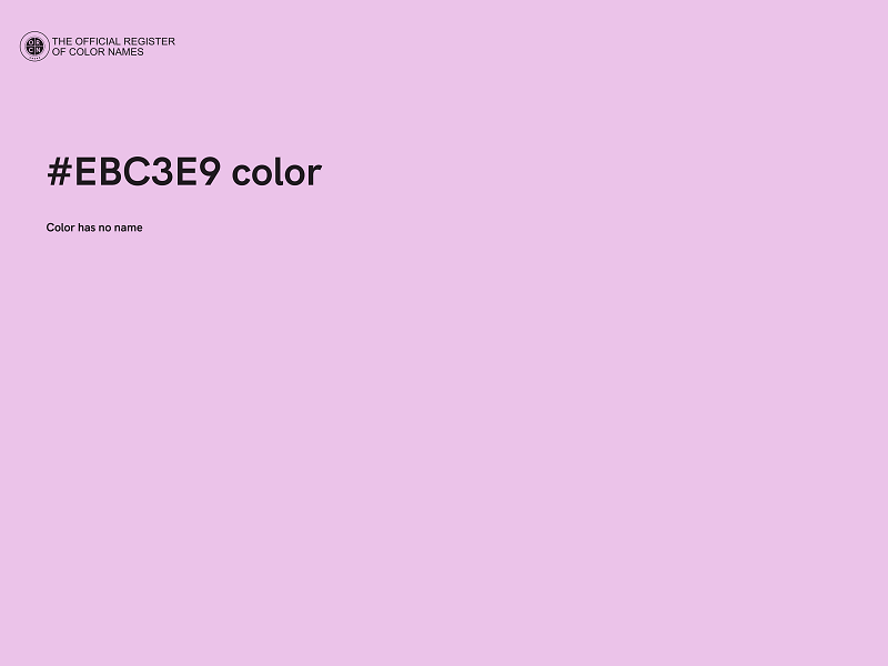 #EBC3E9 color image