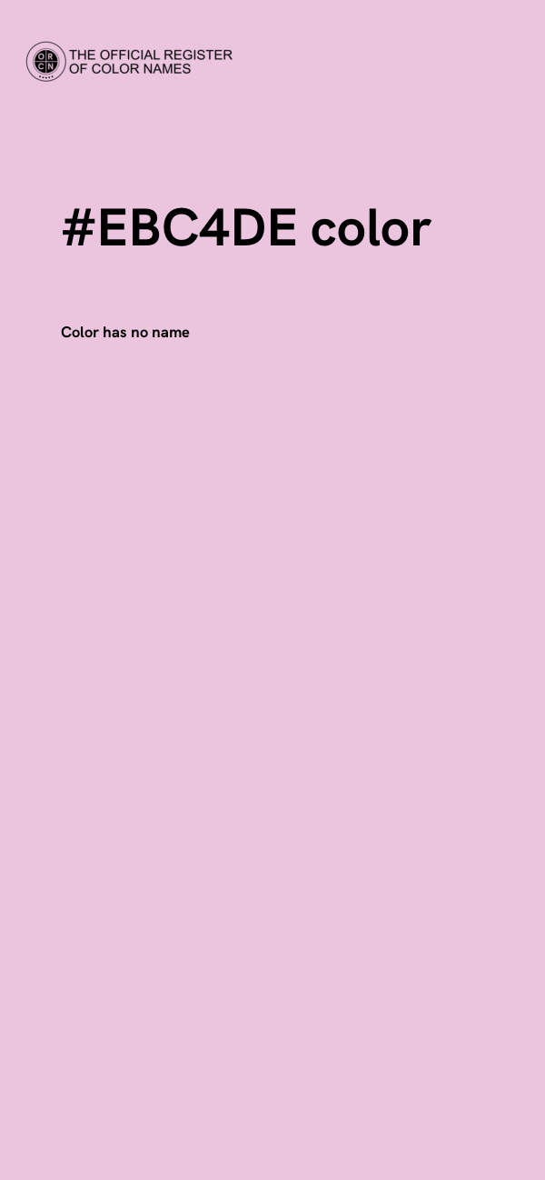 #EBC4DE color image