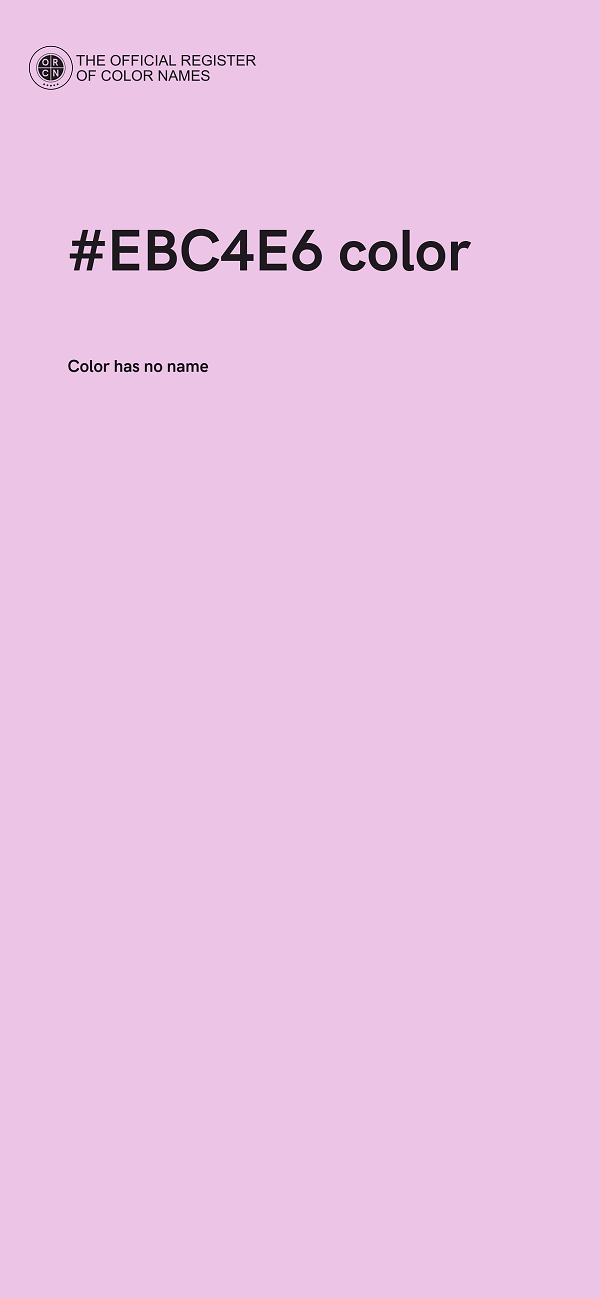#EBC4E6 color image