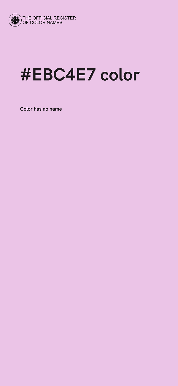 #EBC4E7 color image