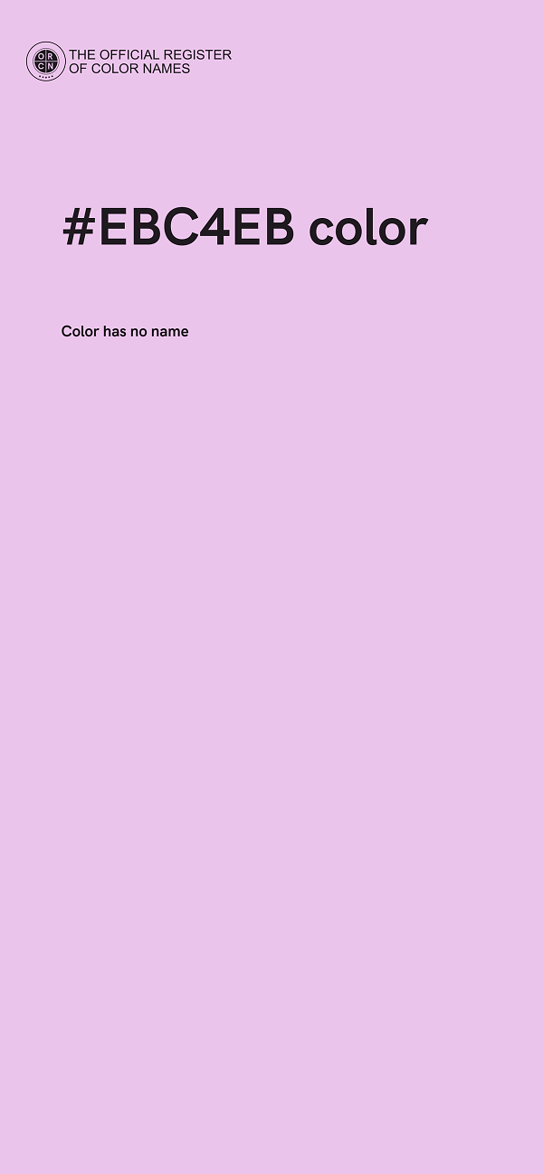 #EBC4EB color image