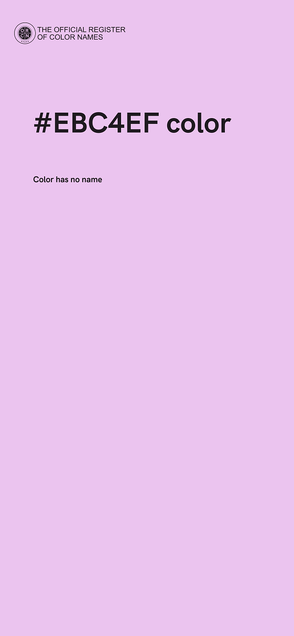 #EBC4EF color image