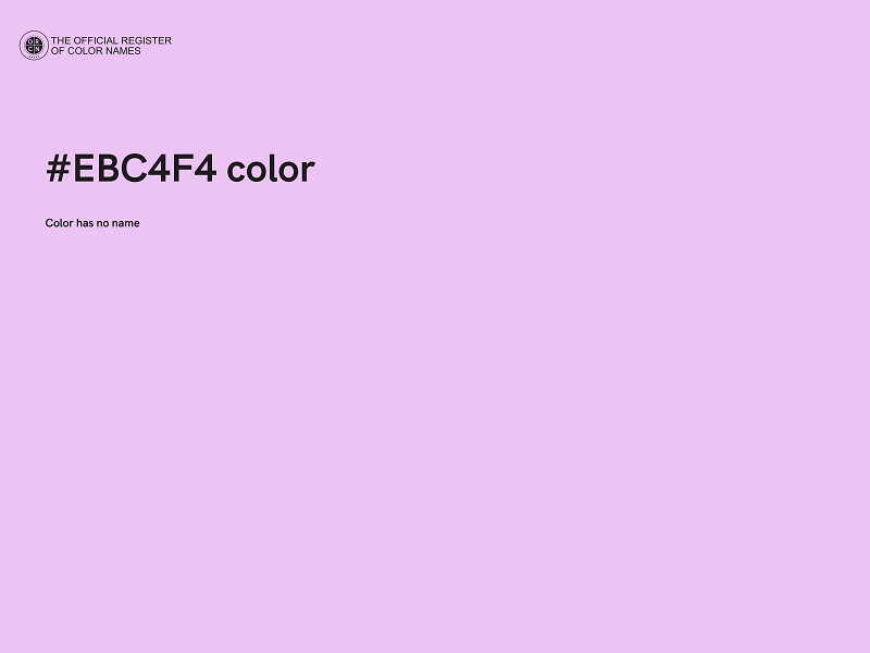 #EBC4F4 color image