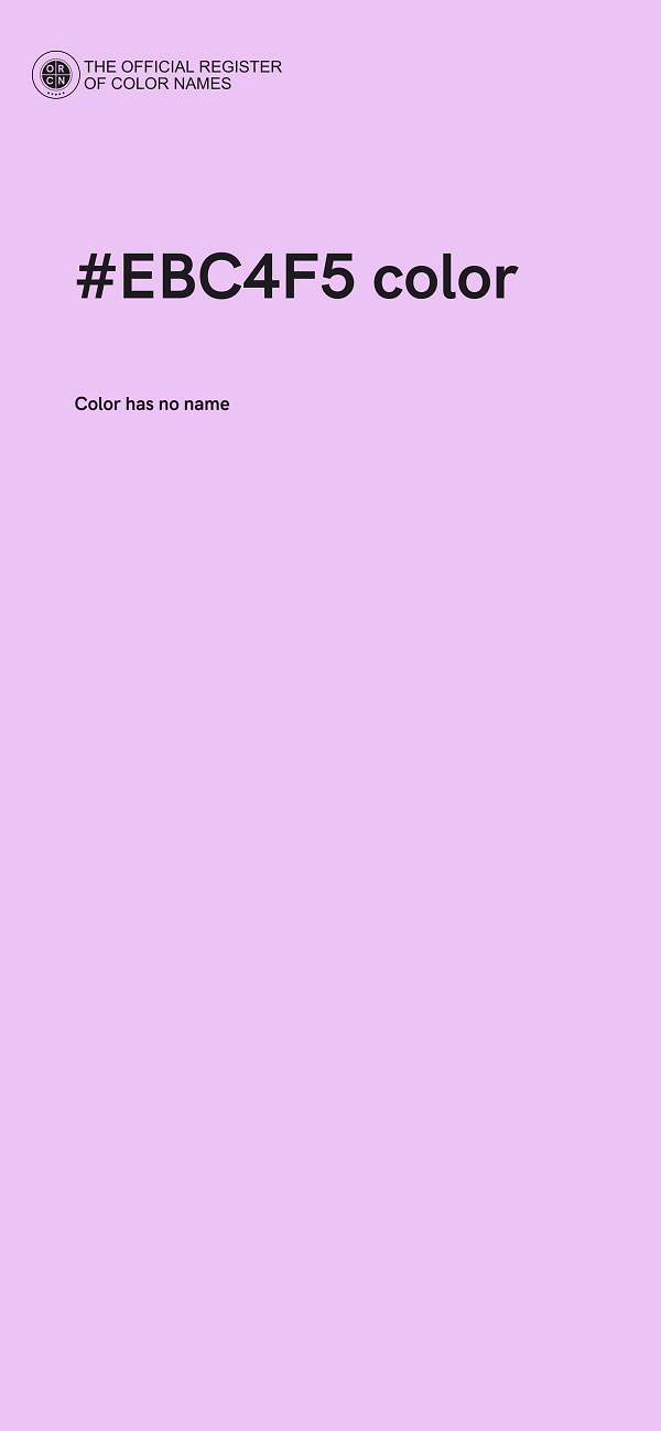 #EBC4F5 color image