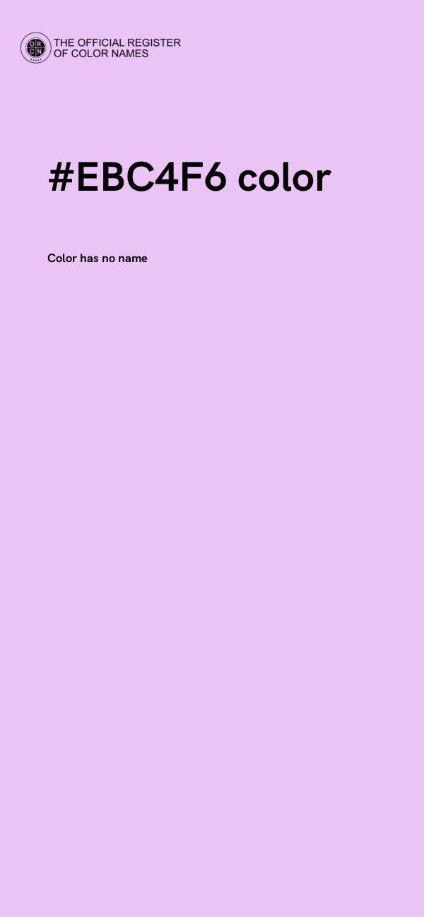 #EBC4F6 color image