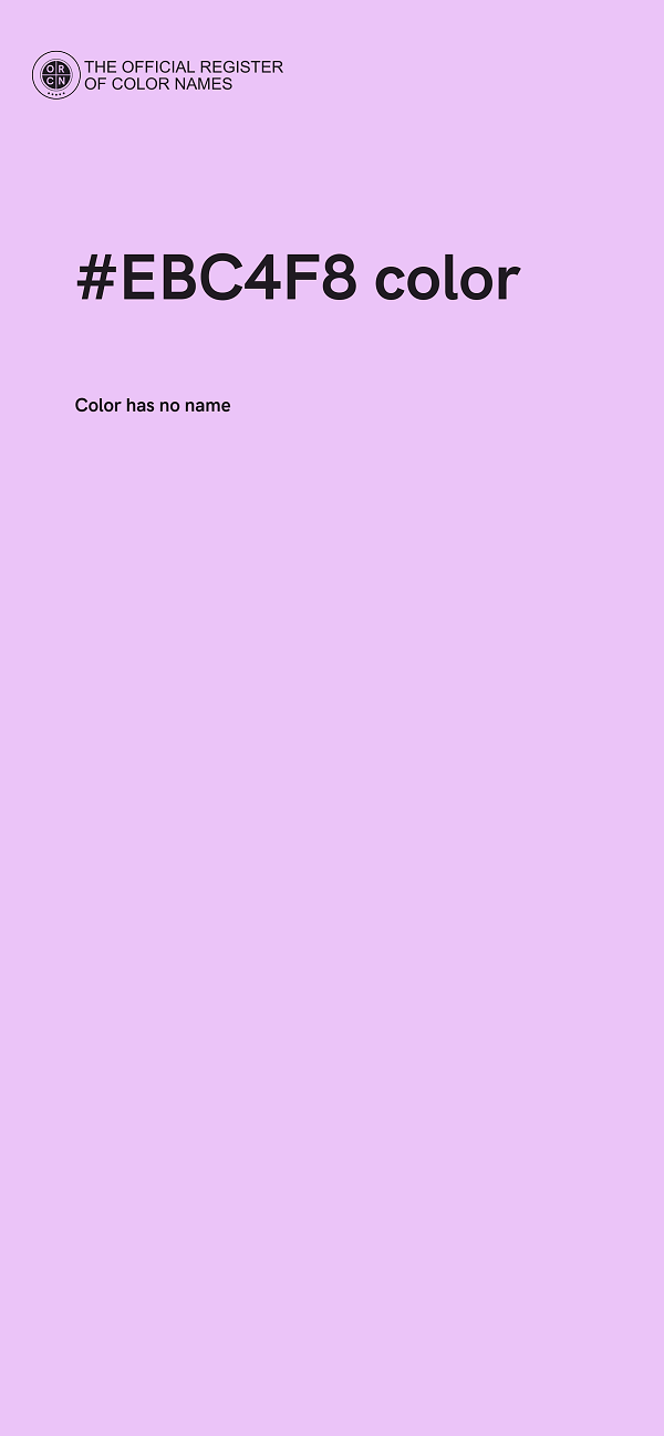 #EBC4F8 color image
