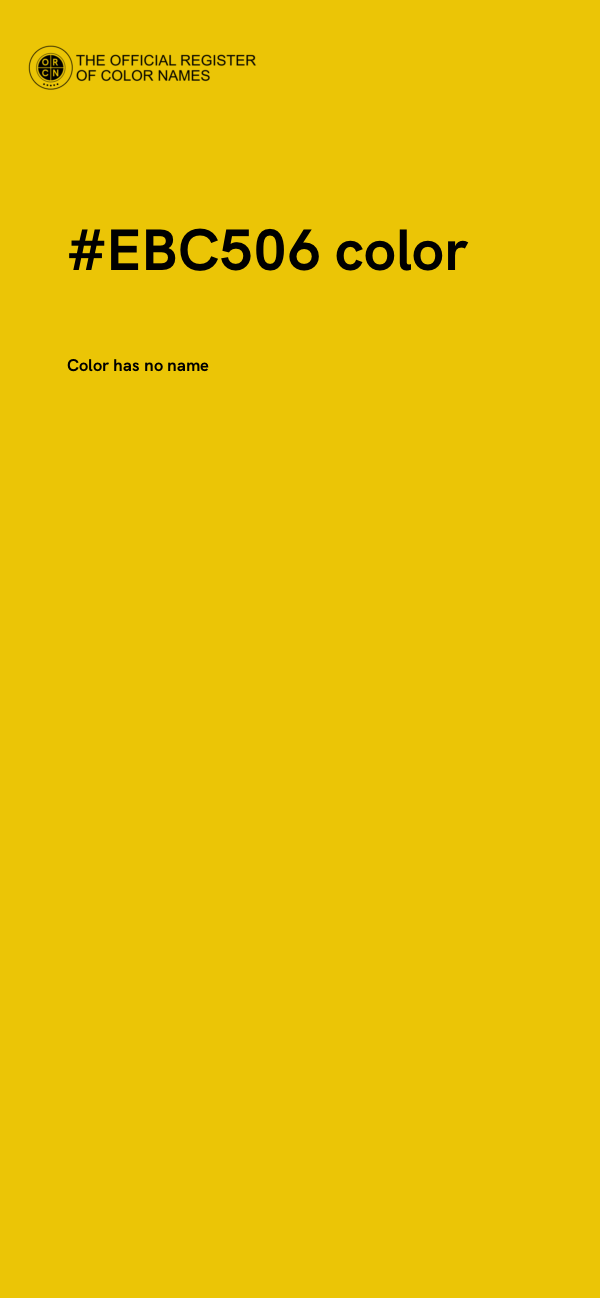 #EBC506 color image