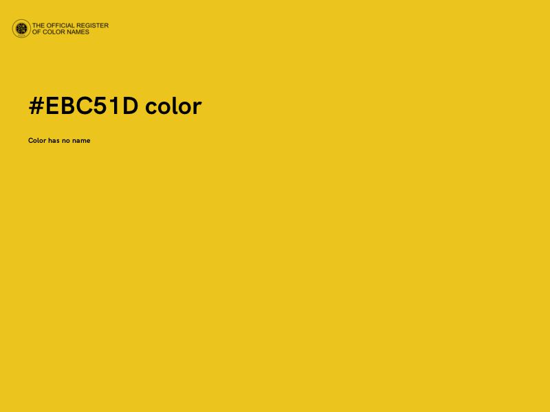 #EBC51D color image