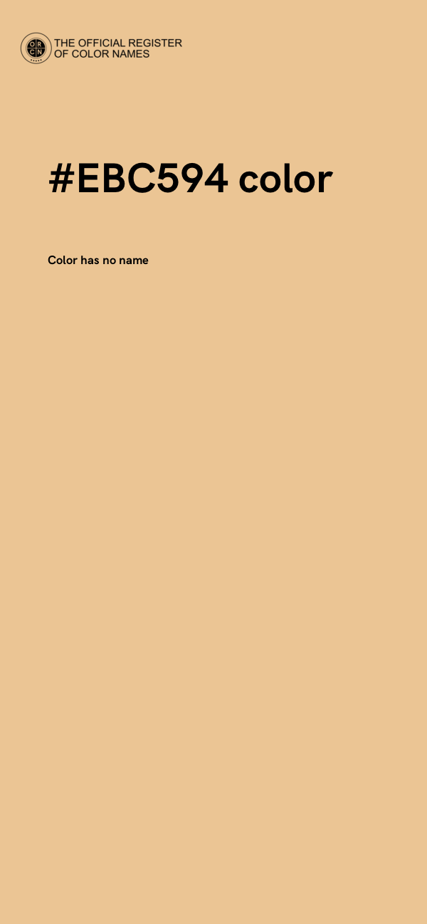 #EBC594 color image