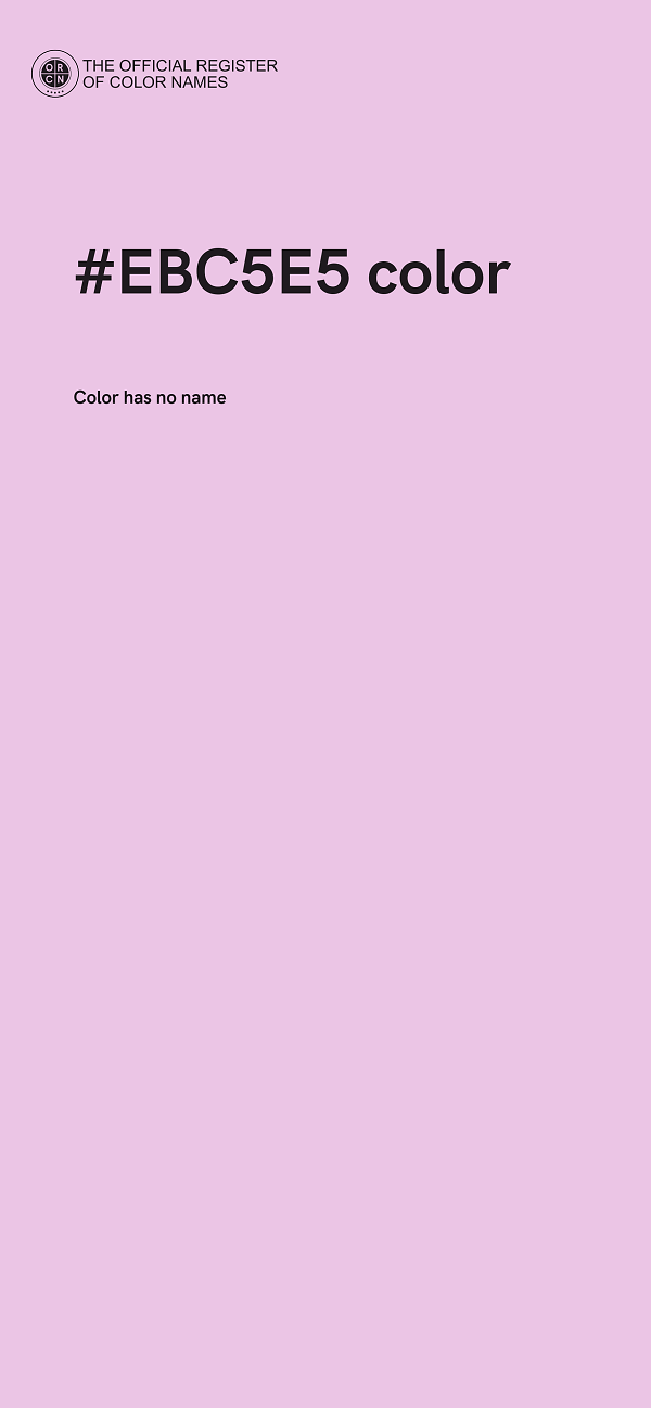 #EBC5E5 color image