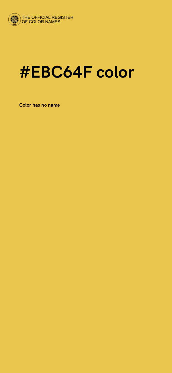 #EBC64F color image