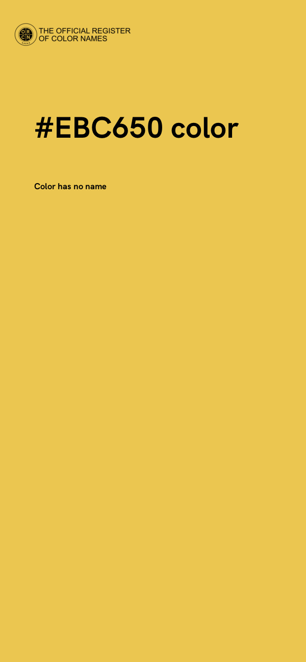 #EBC650 color image