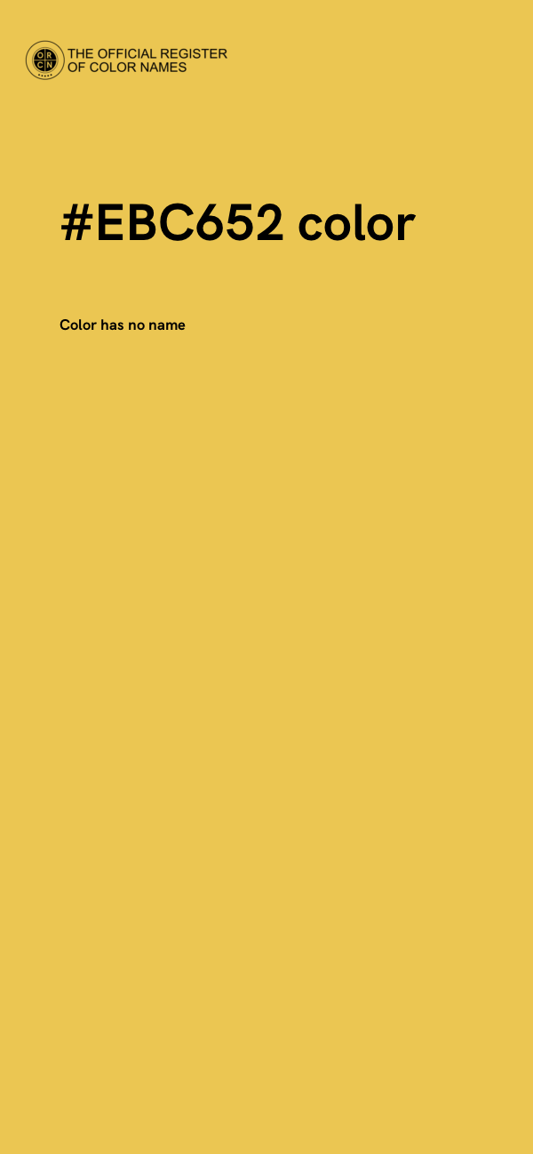 #EBC652 color image