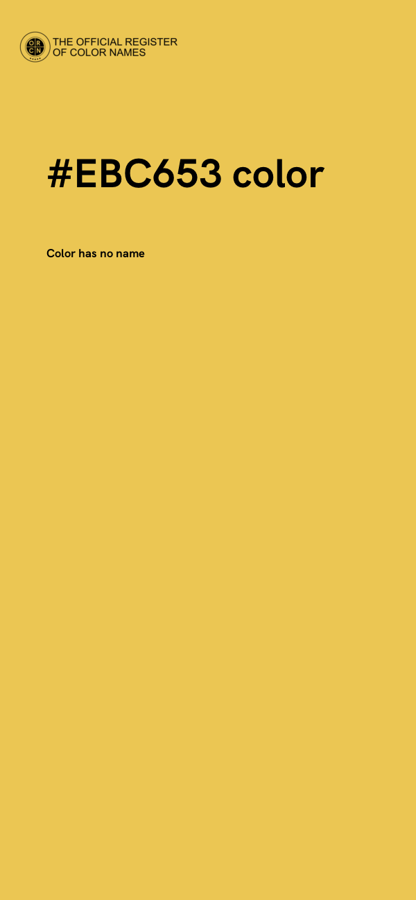 #EBC653 color image