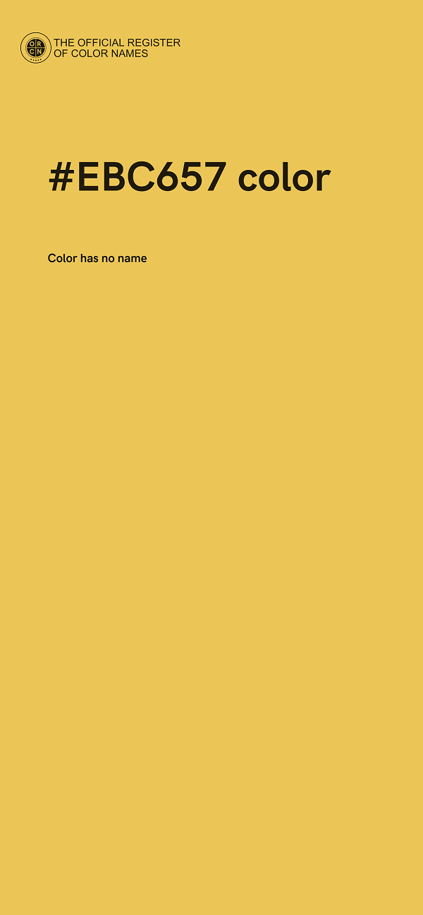 #EBC657 color image
